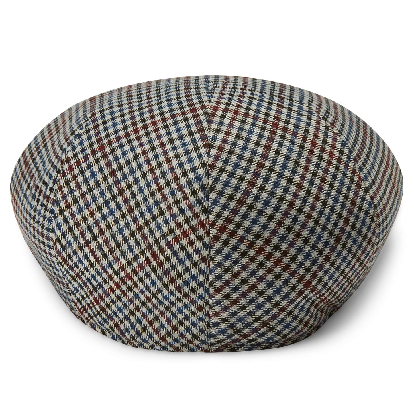 TIENDAHAT MASSIMO BURGUNDY & NAVY CHECKERED MODA FLAT CAP