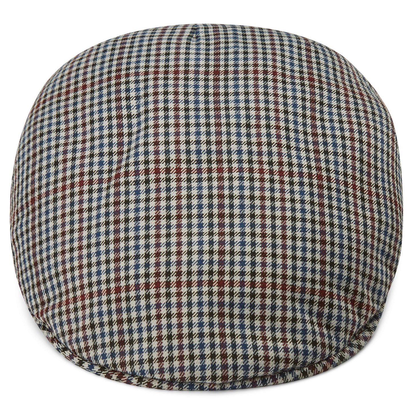 TIENDAHAT MASSIMO BURGUNDY & NAVY CHECKERED MODA FLAT CAP