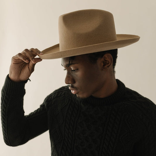 CLARKSDALE TEARDROP CROWN FEDORA – TAN