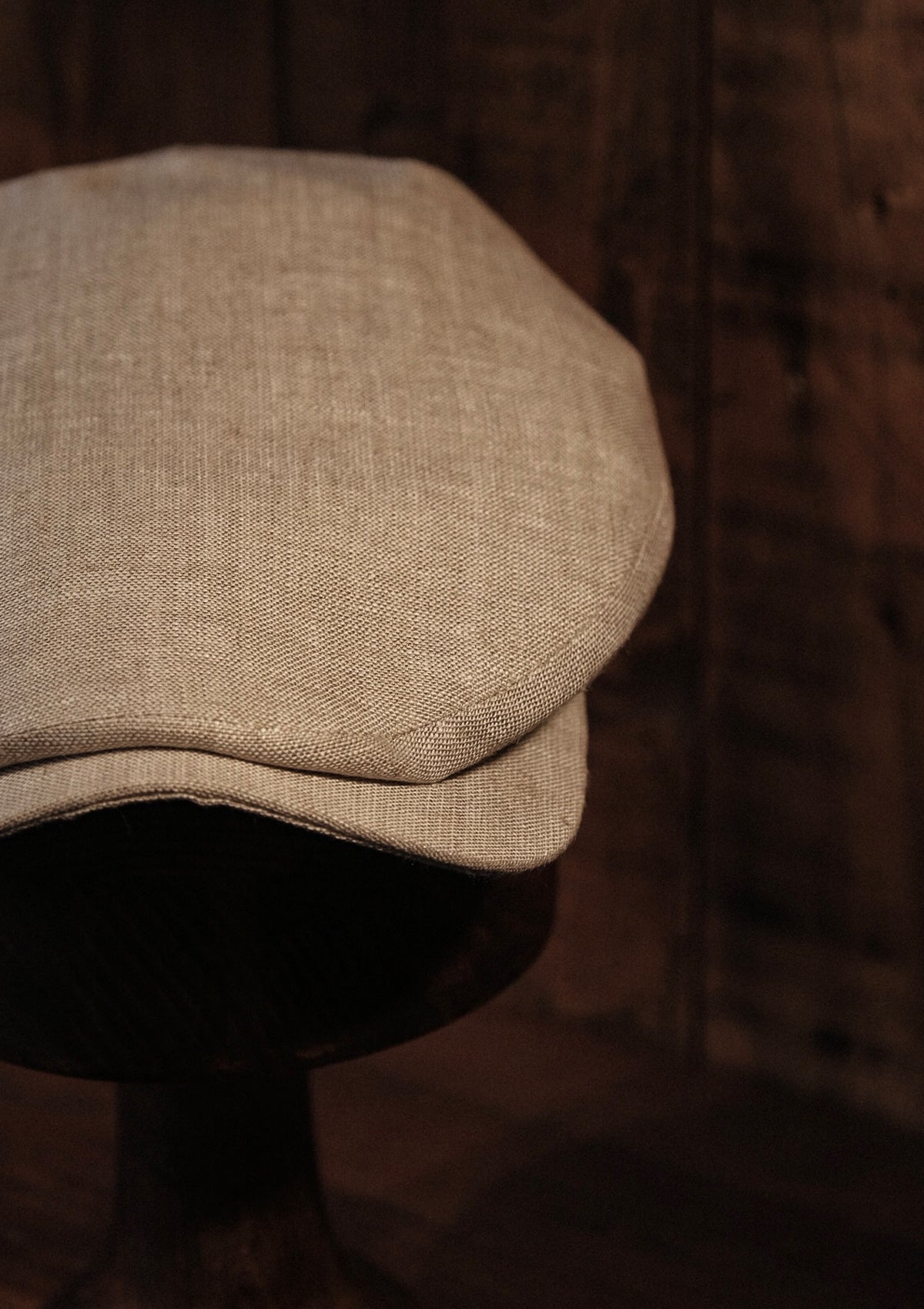 Geary Flat Cap - Almond Linen