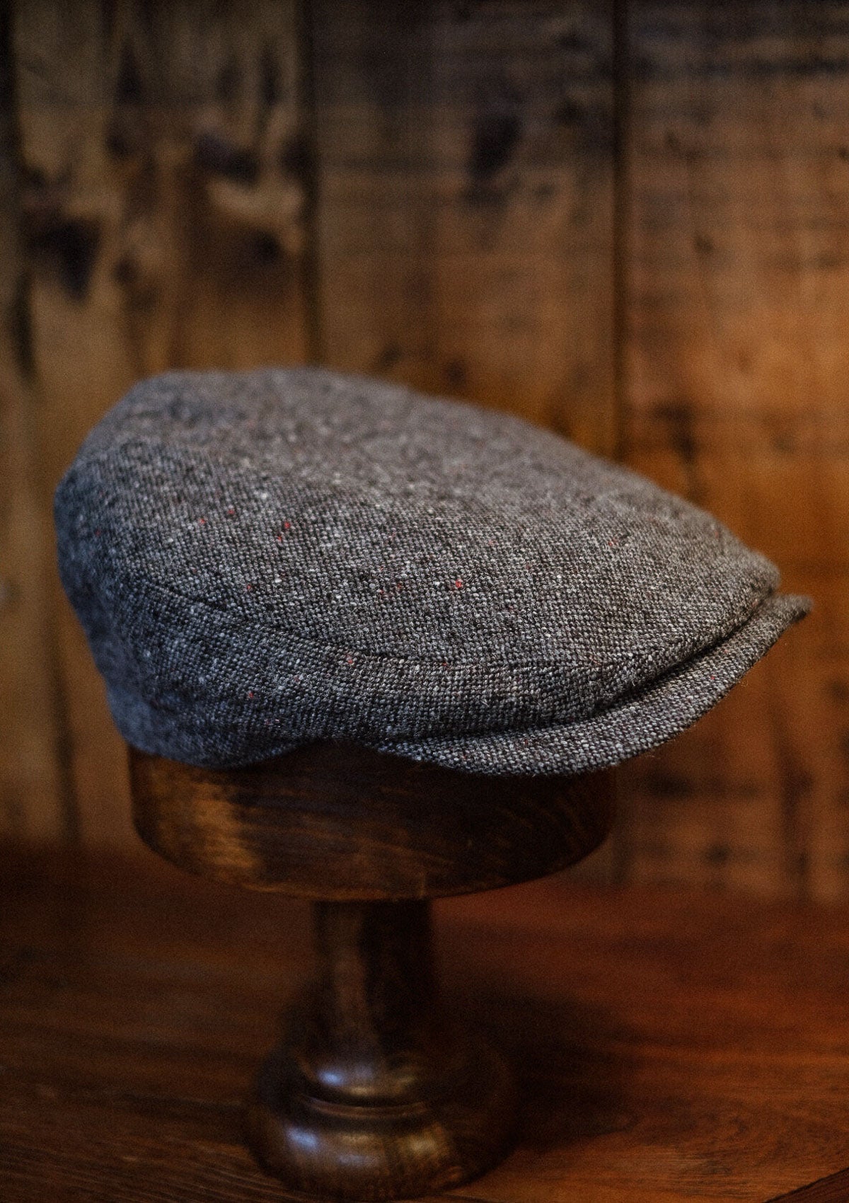 Geary Flat Cap - Grey Donegal Tweed