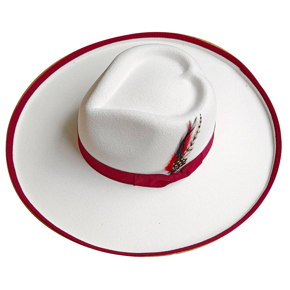 Love hat with large brim