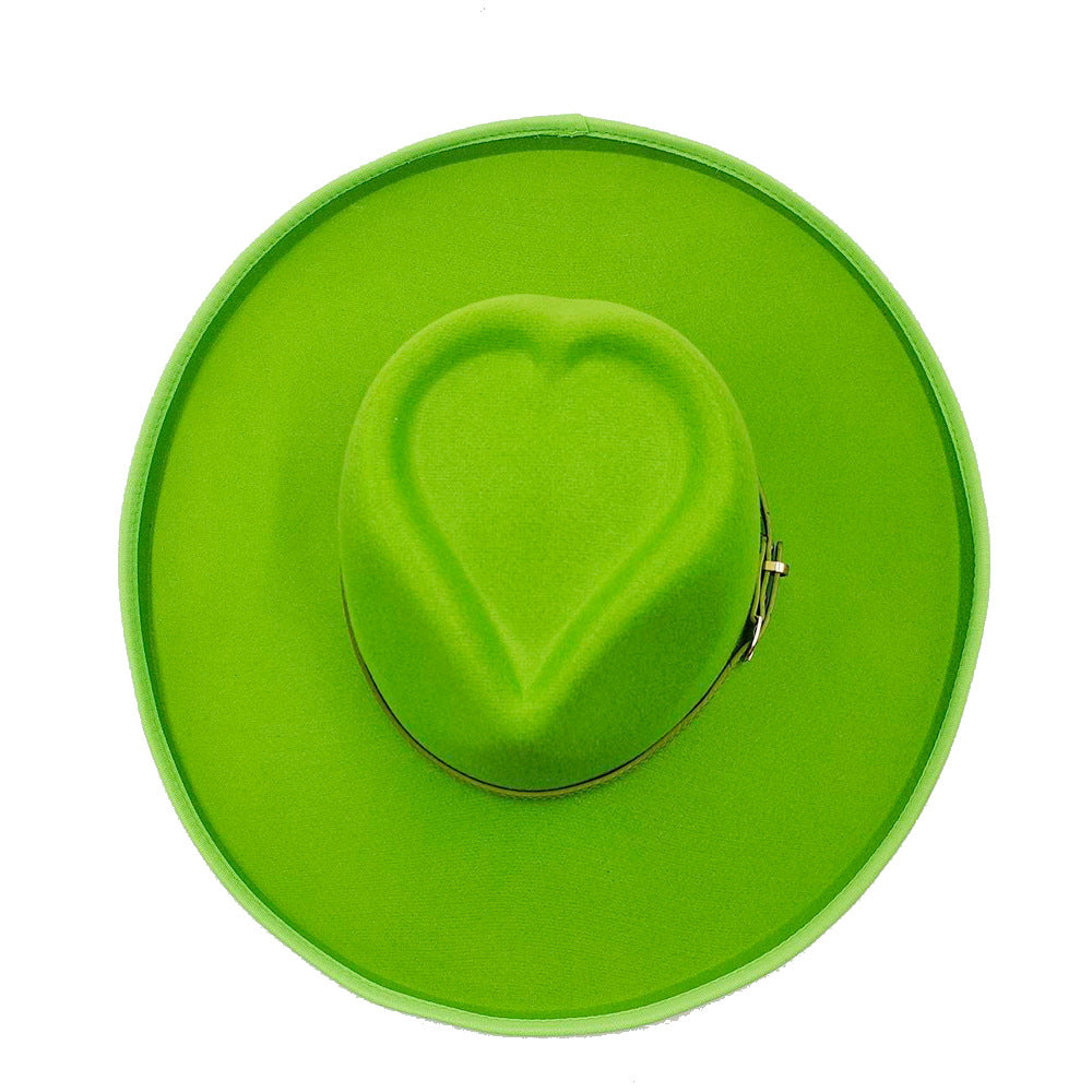 Love hat with large brim