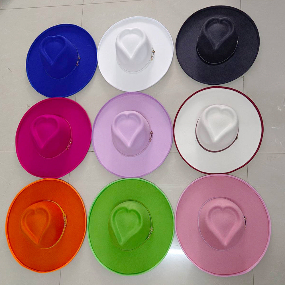 Love hat with large brim