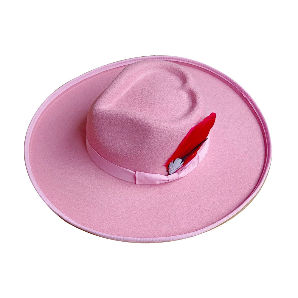 Love hat with large brim