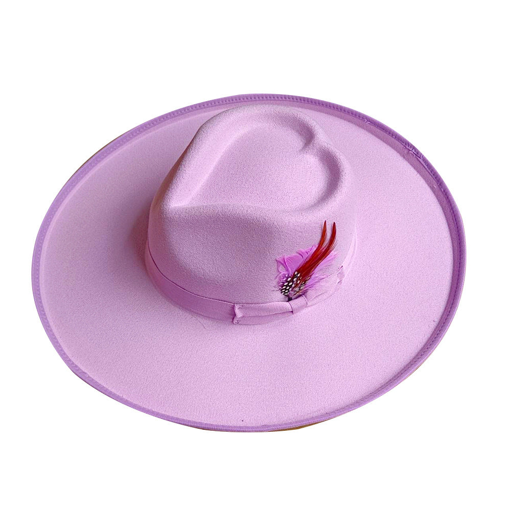 Love hat with large brim