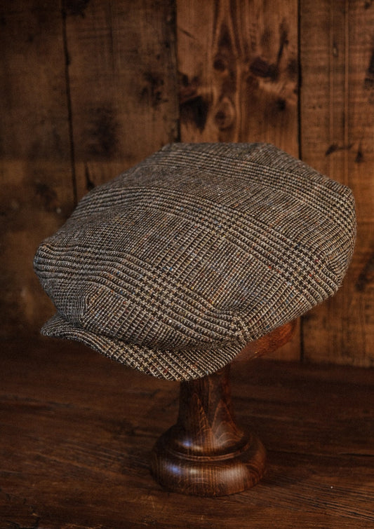 Regency 50 Pence Flat Cap - Brown Prince Of Wales Check