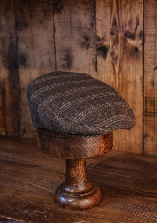 Walter Flat Cap - Brown Loden Windowpane