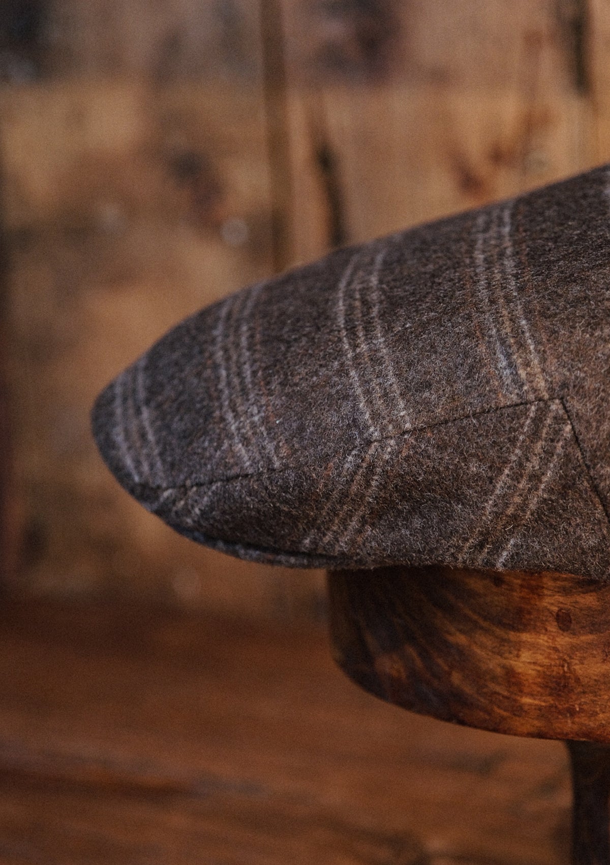 Walter Flat Cap - Brown Loden Windowpane