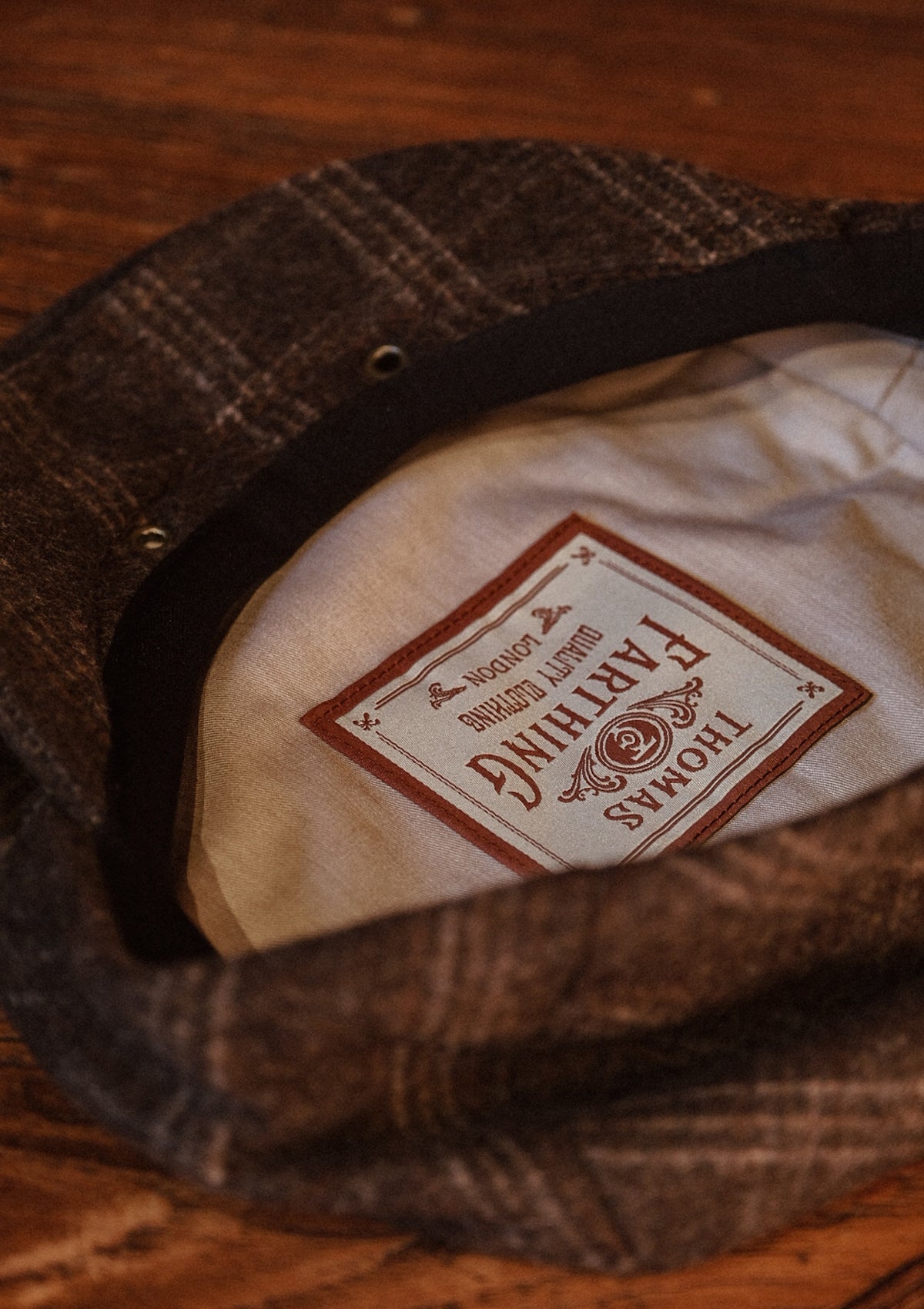 Walter Flat Cap - Brown Loden Windowpane