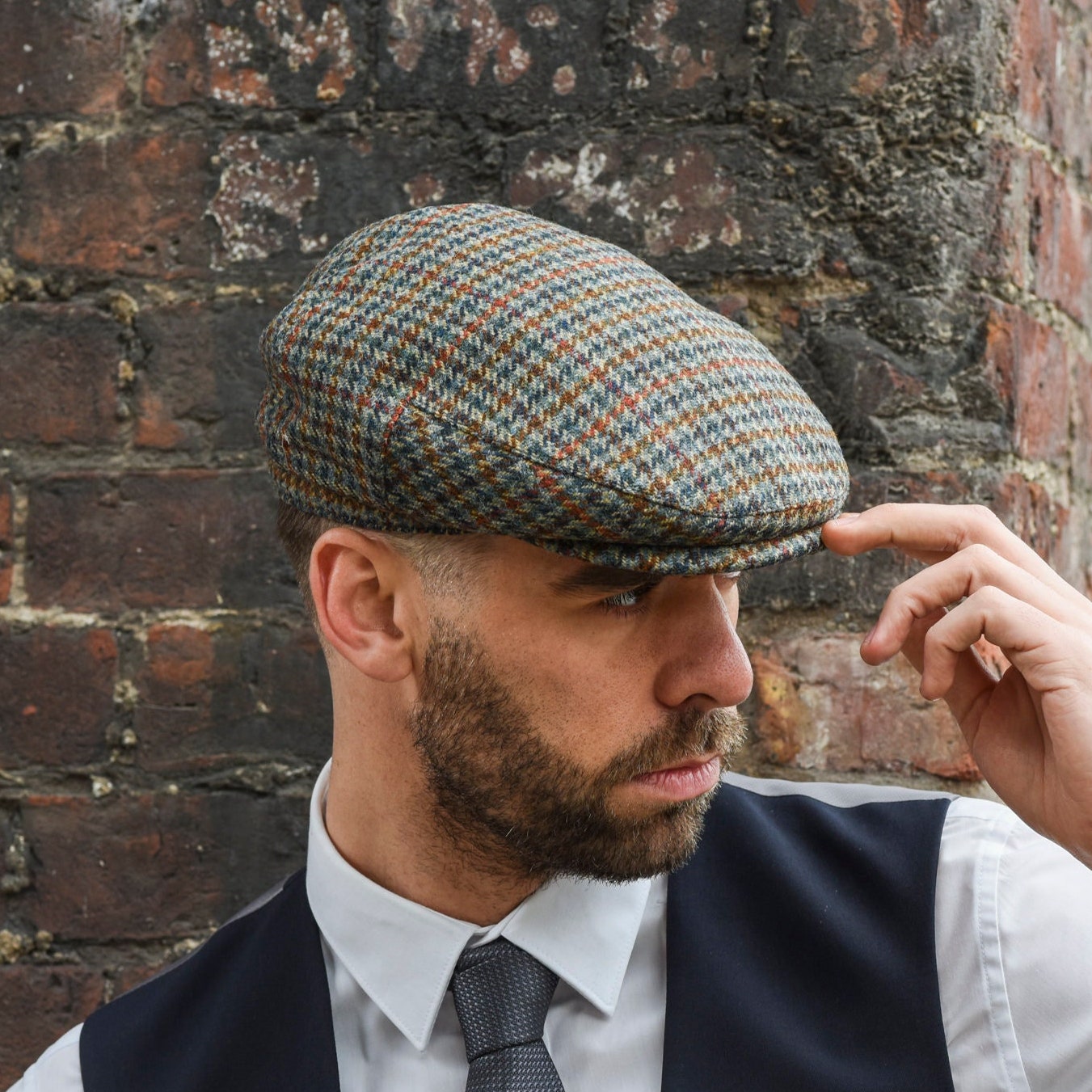 TIENDAHAT Wool Flat Cap, Scally Caps, Mens Ivy Hat