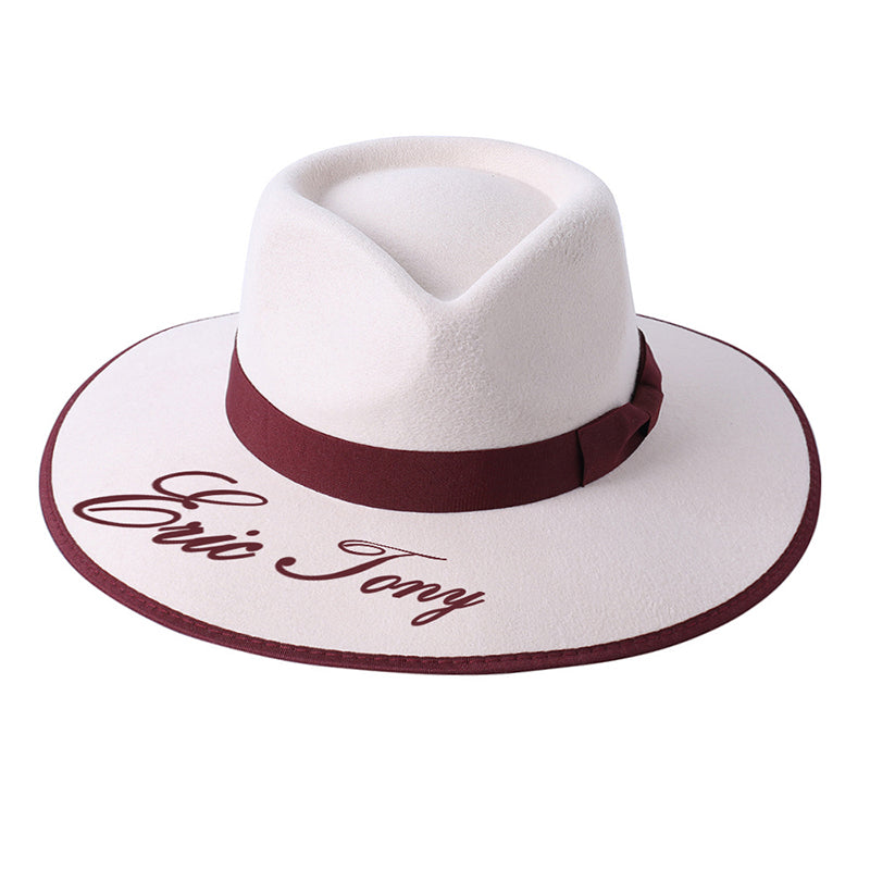 Trendy Simple Personalized Fedora Hat