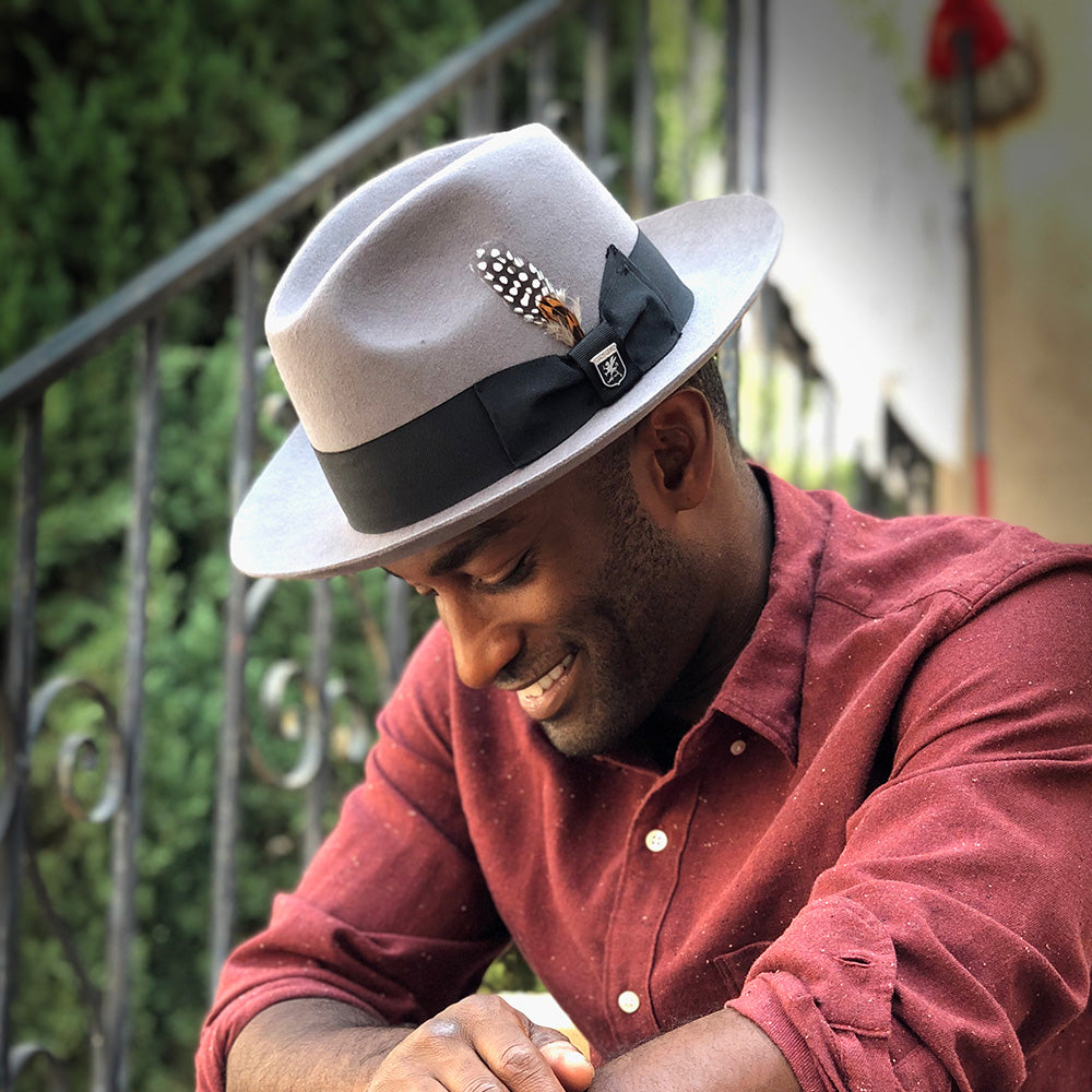 Stacy Adams Wool Felt Fedora- Cleveland