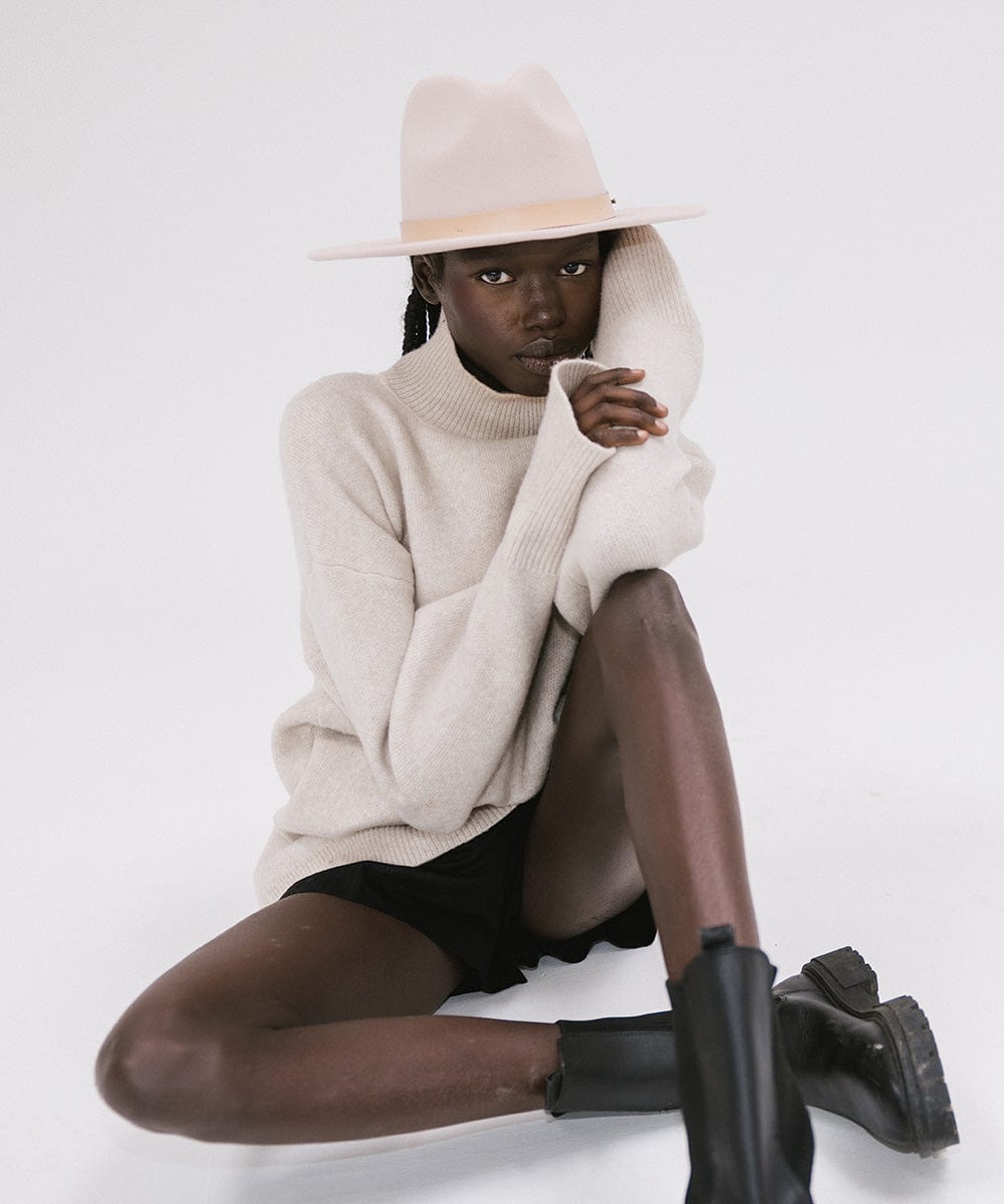 Shiloh Fedora with Leather Band