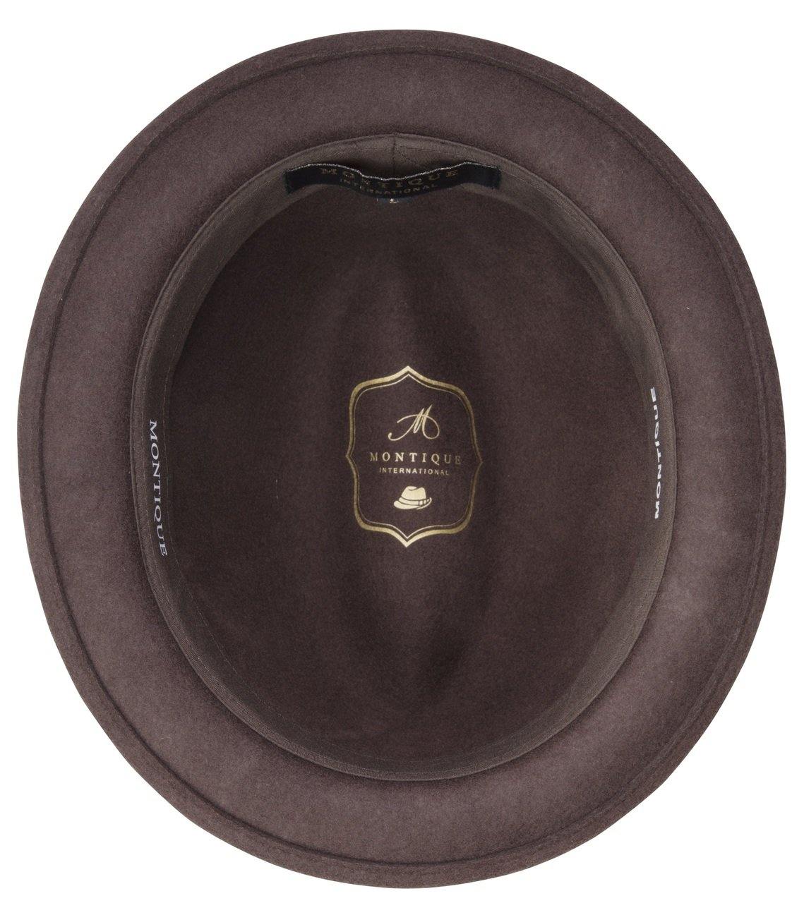 Brown Wool Felt Fedora Hat