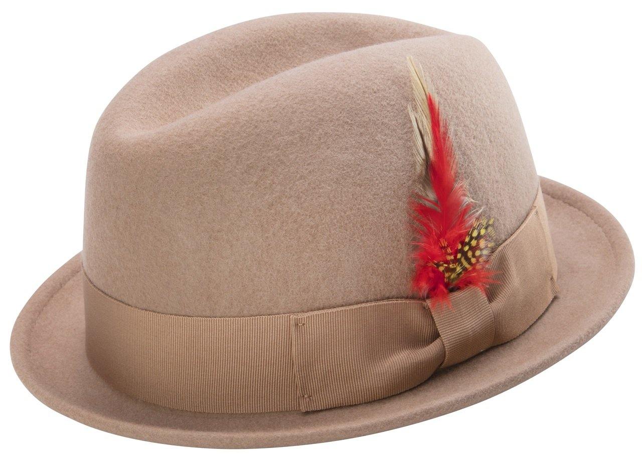 Camel Wool Felt Fedora Hat