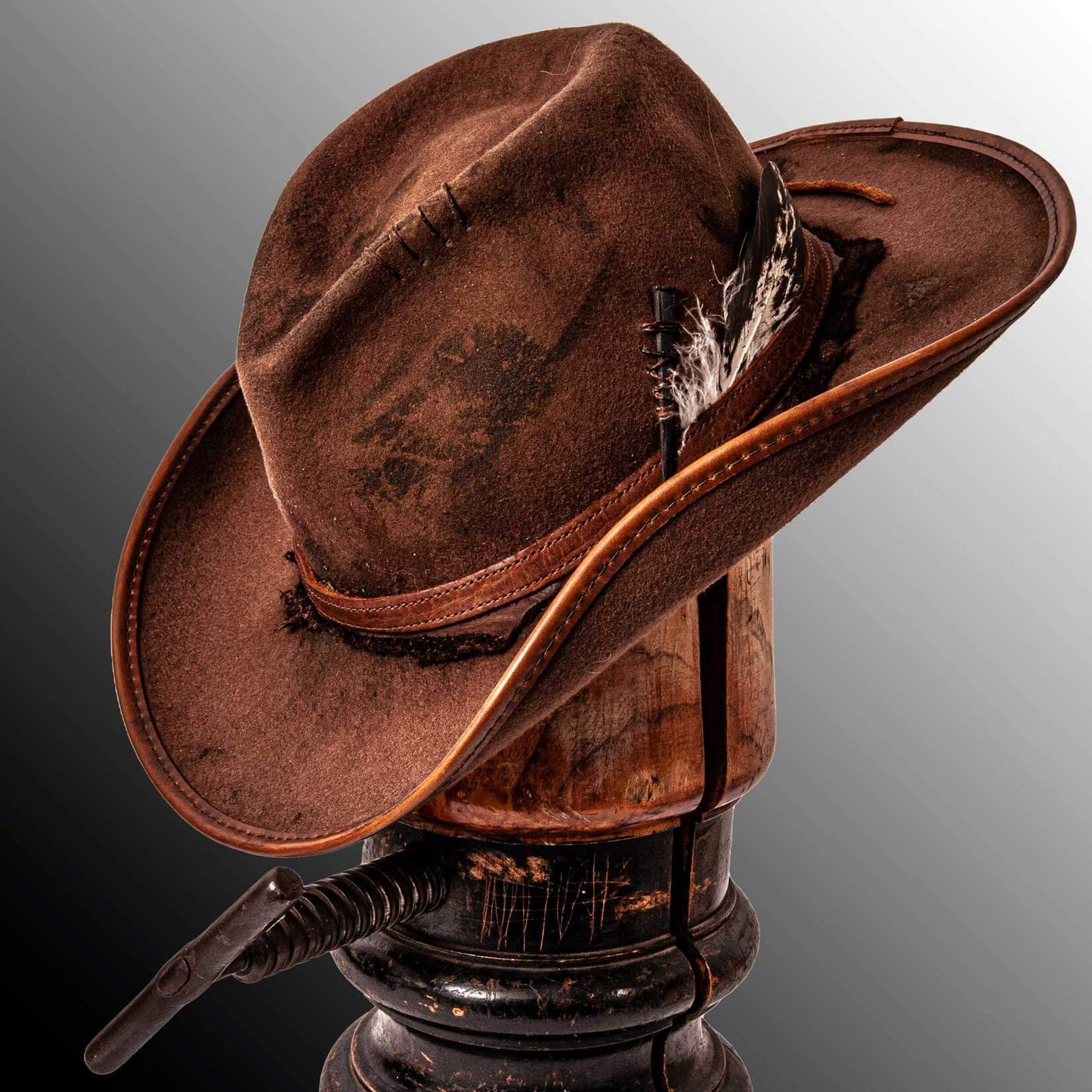 Duke Felt - Brown Cowboy Hat - Leather Hat Band