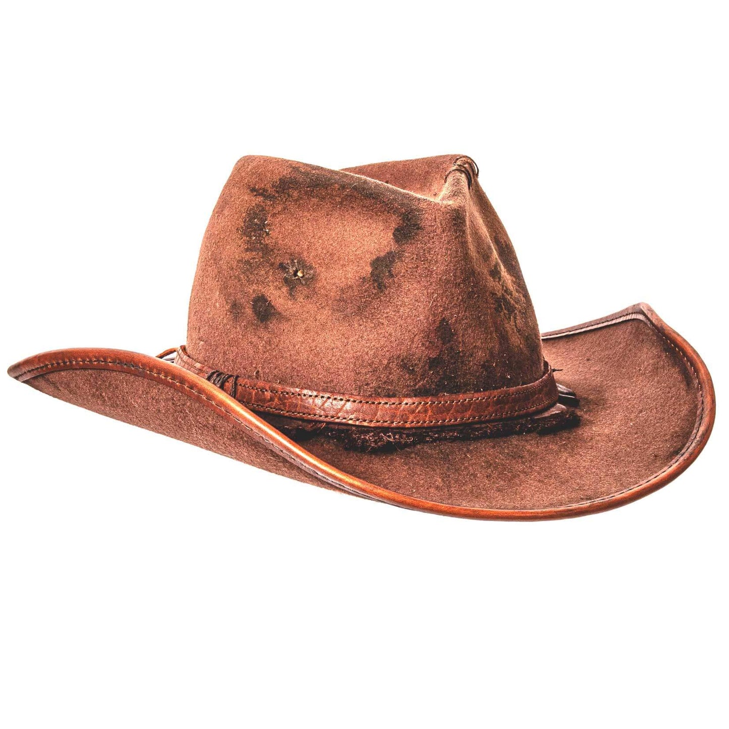 Duke Felt - Brown Cowboy Hat - Leather Hat Band