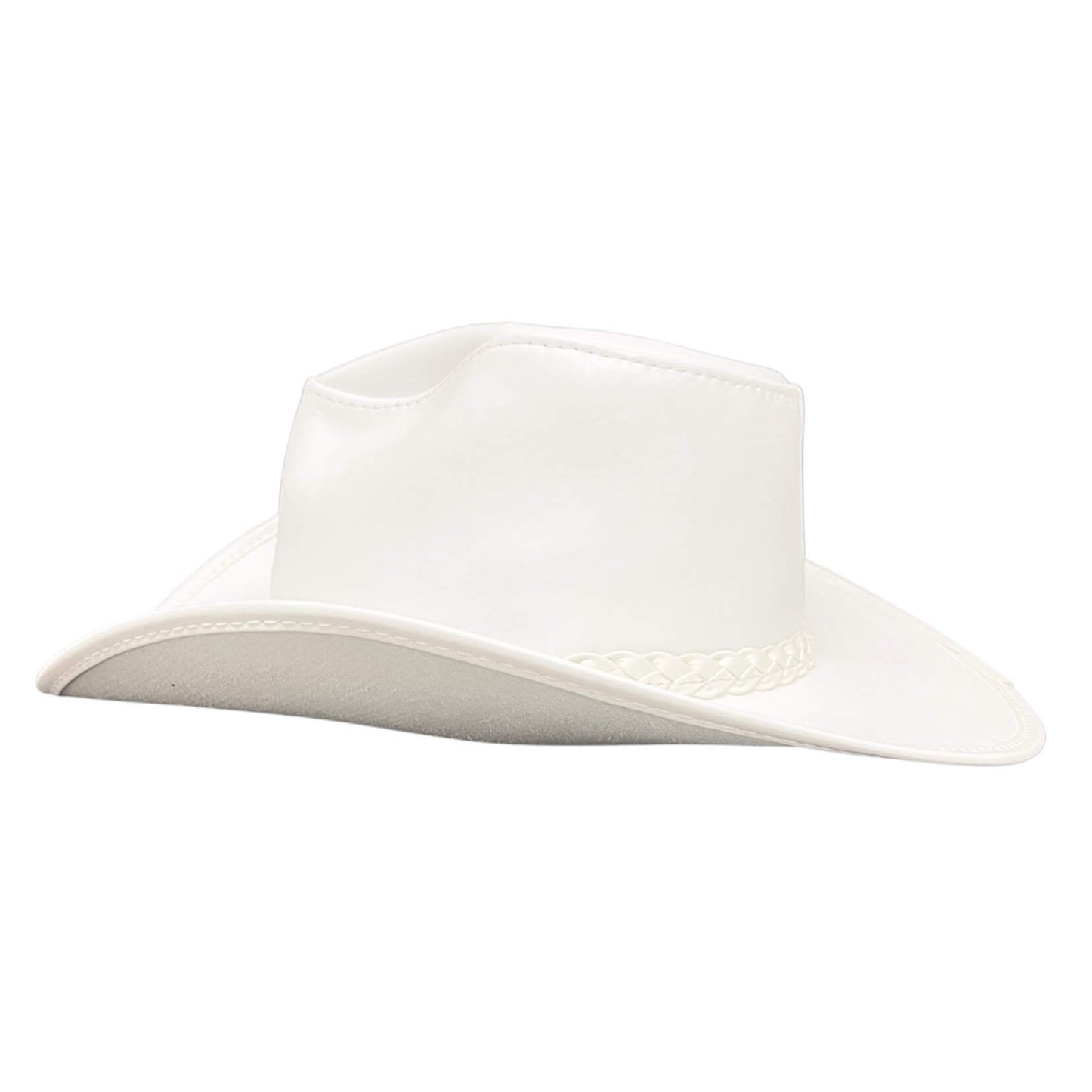 Blizzard - White Leather Cowboy Hat