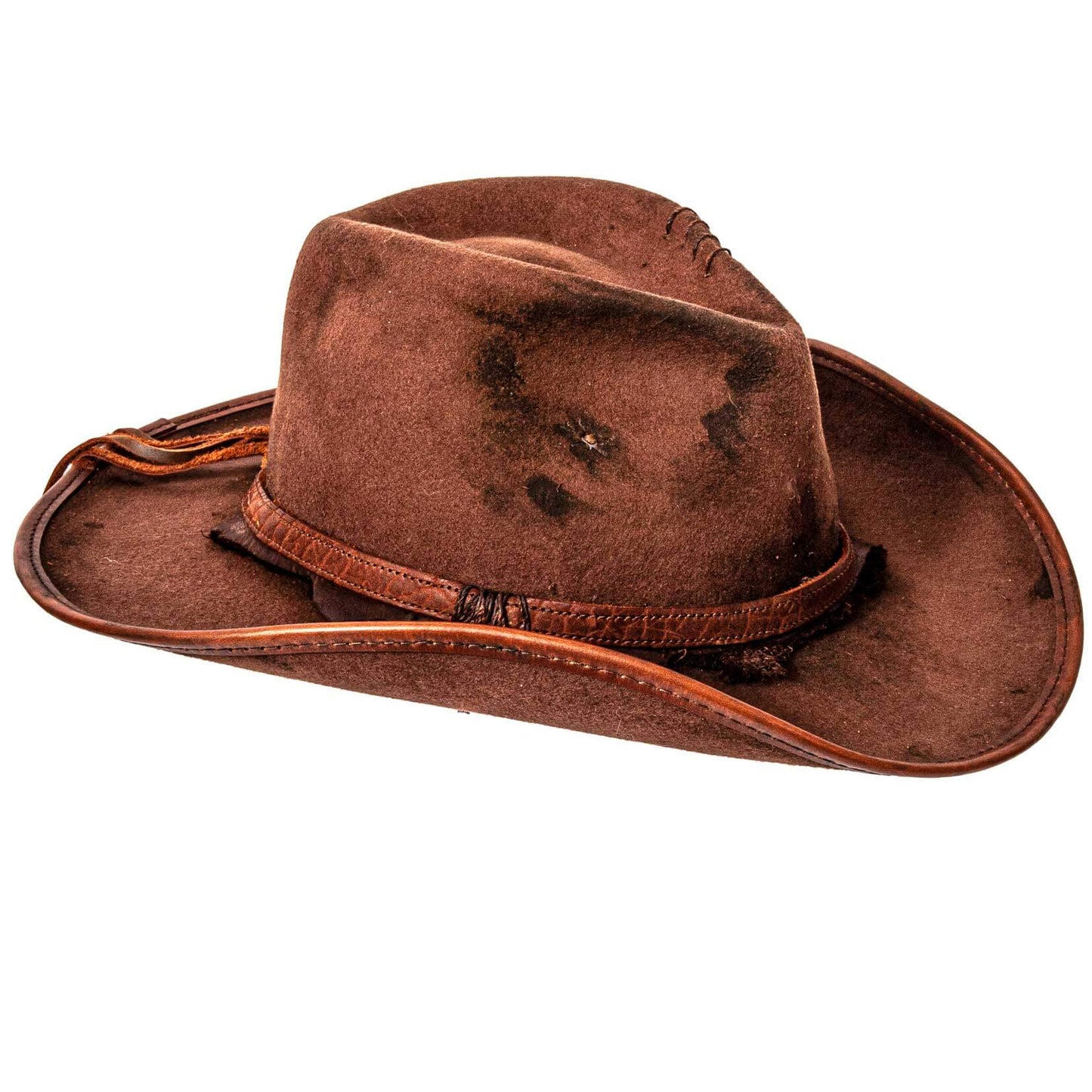 Duke Felt - Brown Cowboy Hat - Leather Hat Band