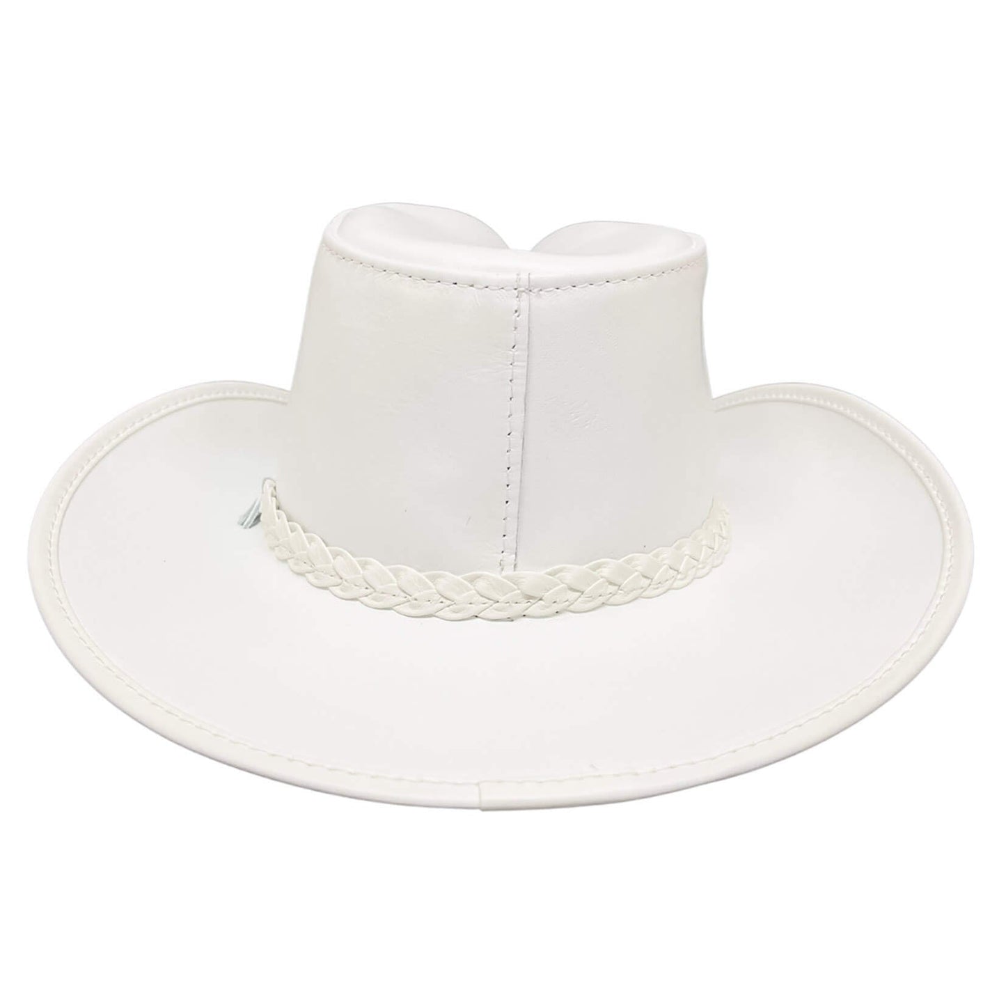 Blizzard - White Leather Cowboy Hat