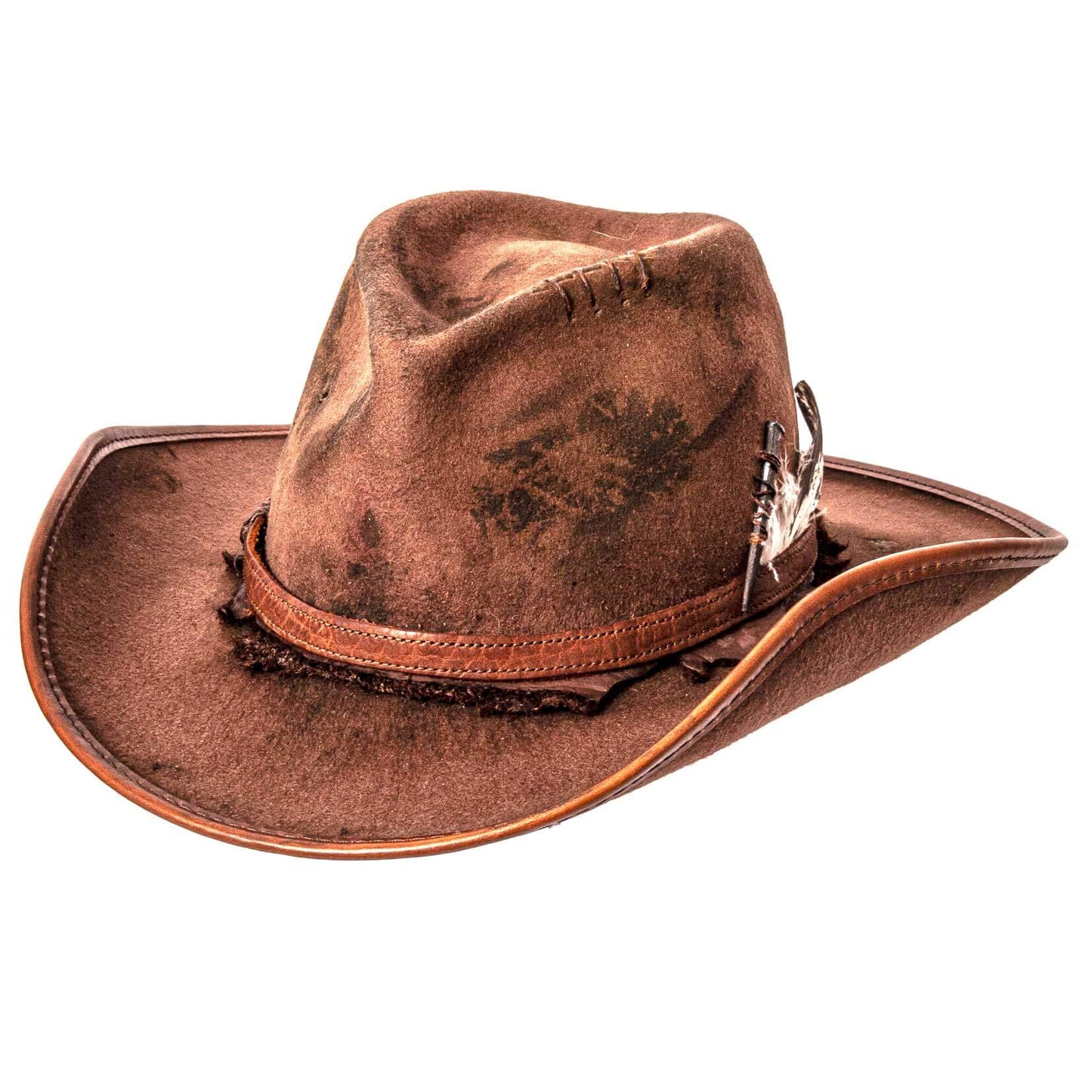 Duke Felt - Brown Cowboy Hat - Leather Hat Band