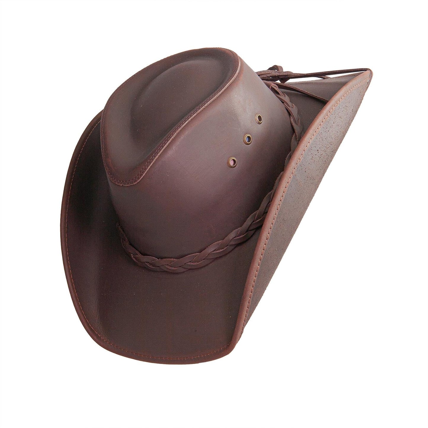 Hollywood - Mens Leather Cowboy Hat
