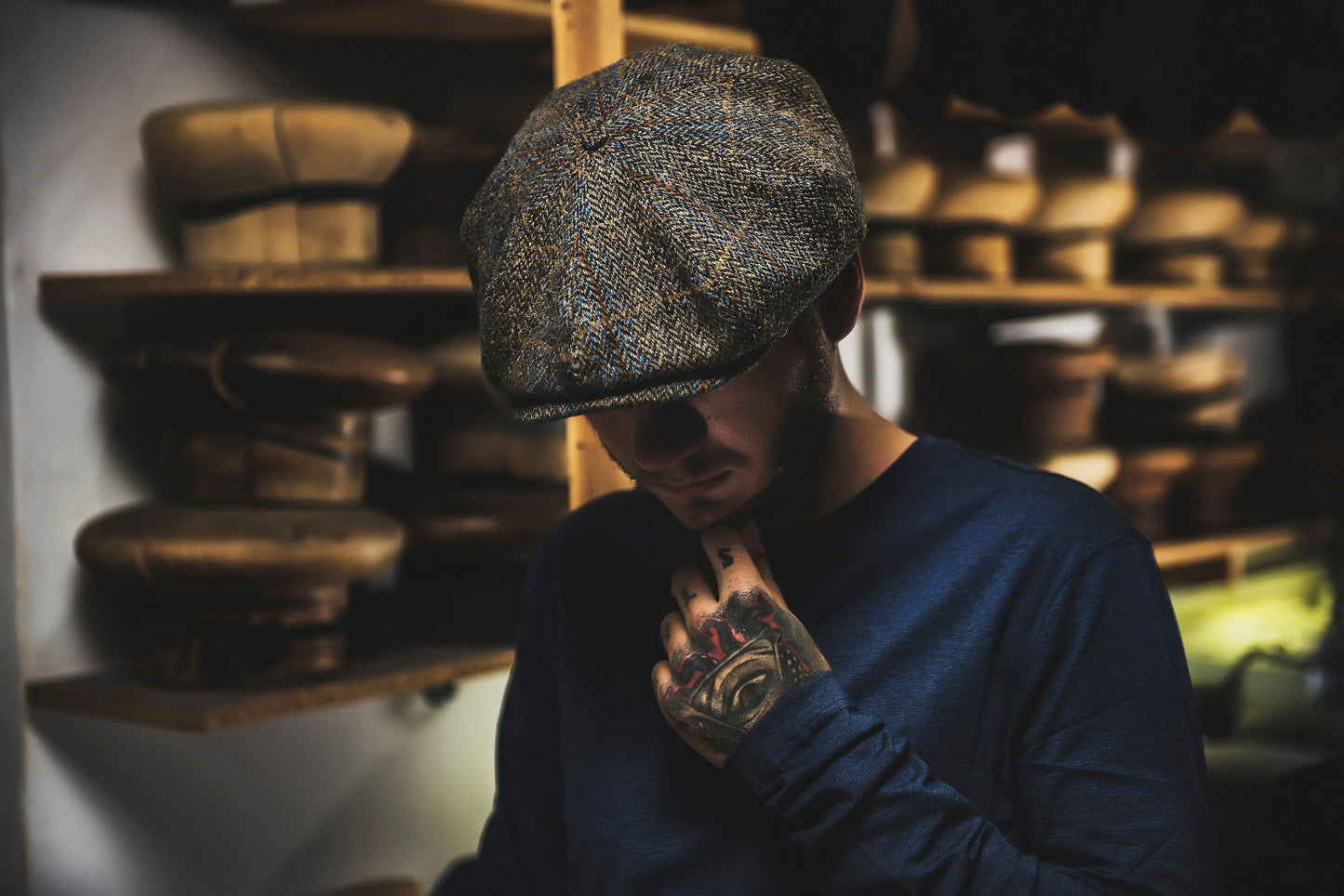 PEAKY BLINDERS Genuine Scottish Harris Tweed 8 Panels Man Cap
