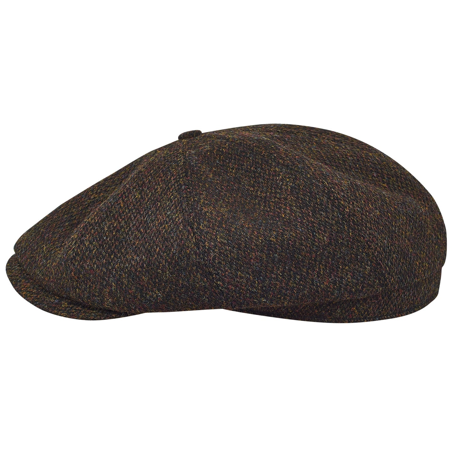 PEAKY BLINDERS Genuine Scottish Harris Tweed 8 Panels Man Cap Brown