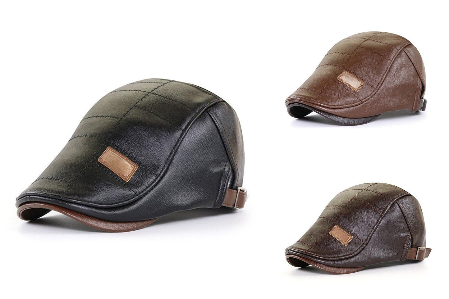 New Trendy Leather Beret