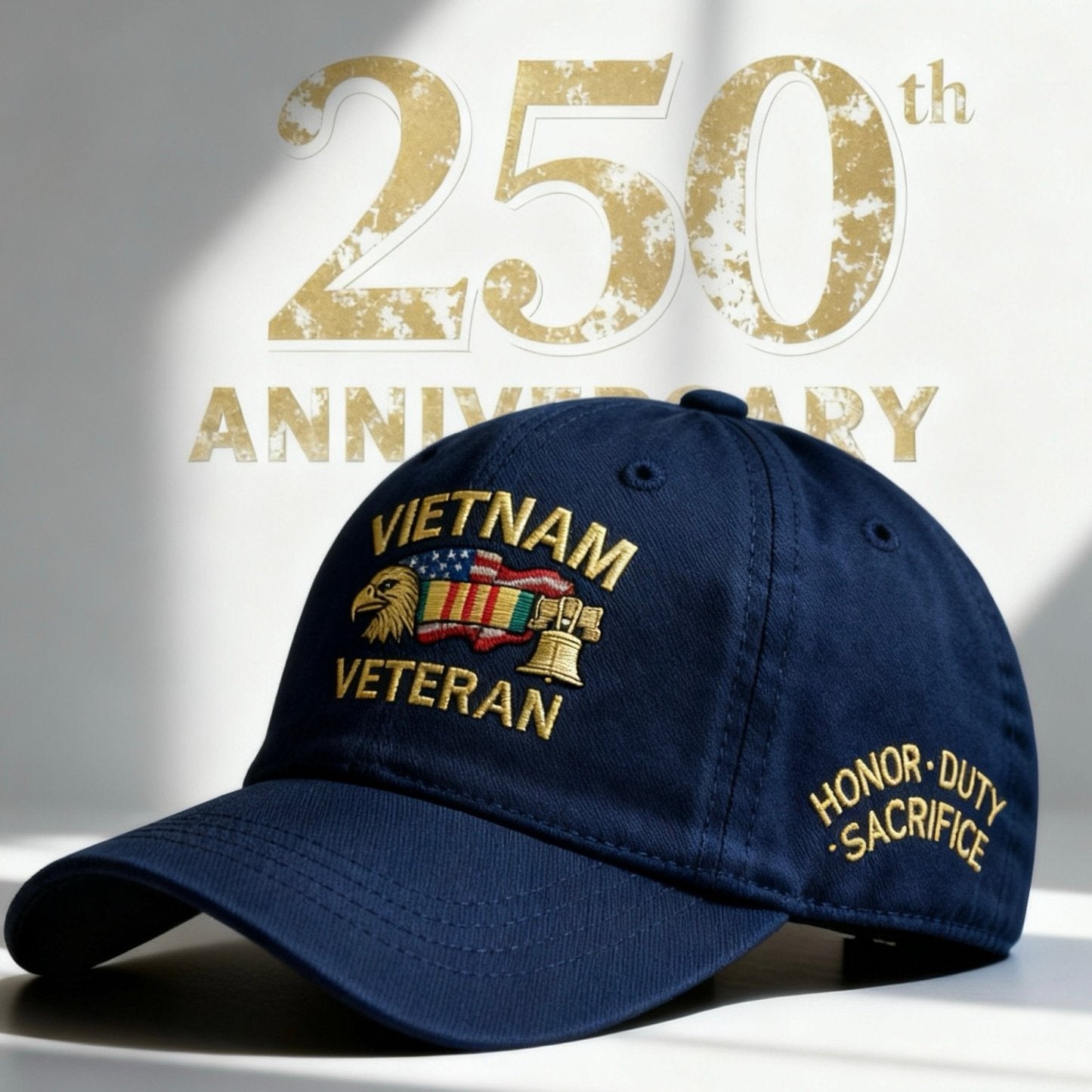 🦅Eagle & Liberty - Vietnam Veteran Honor Dad Hat🧢Hand embroidery