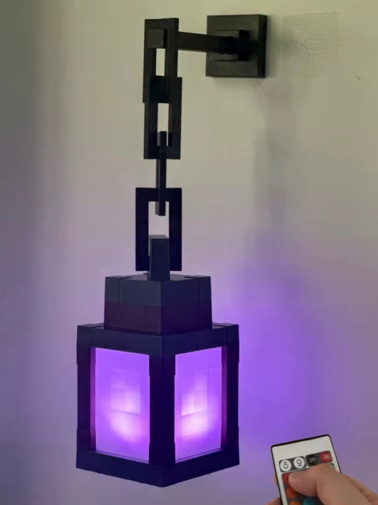Pixelated LED Wall Lantern Lamp + Remote Control