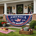 America 250th Birthday Semicircular Flag Banner