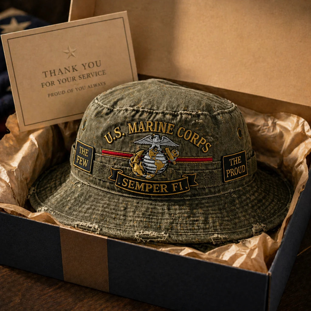 Veteran‘s Day Best Gift - U.S. Marine Corps “Semper Fi” Boonie Hat