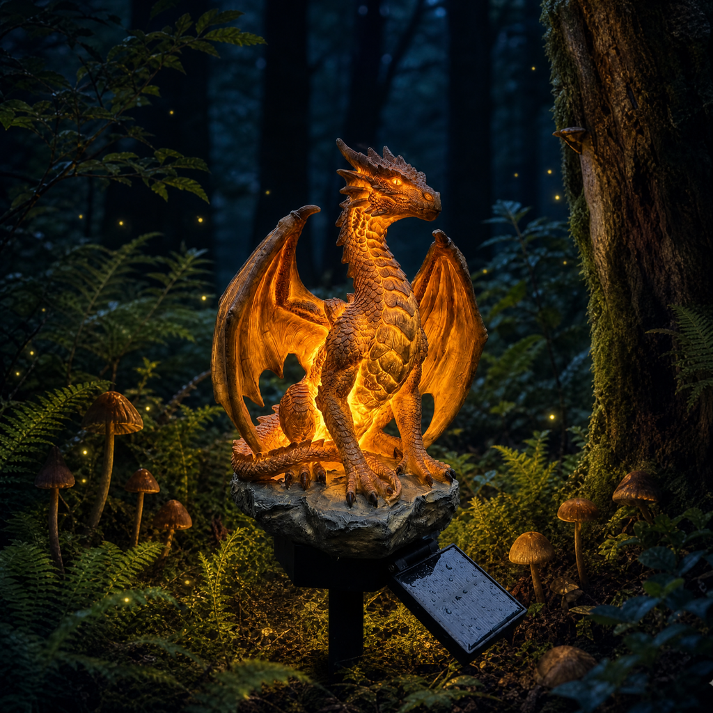 🐉 Dragon Legacy Golden Ember Edition Solar Garden Light