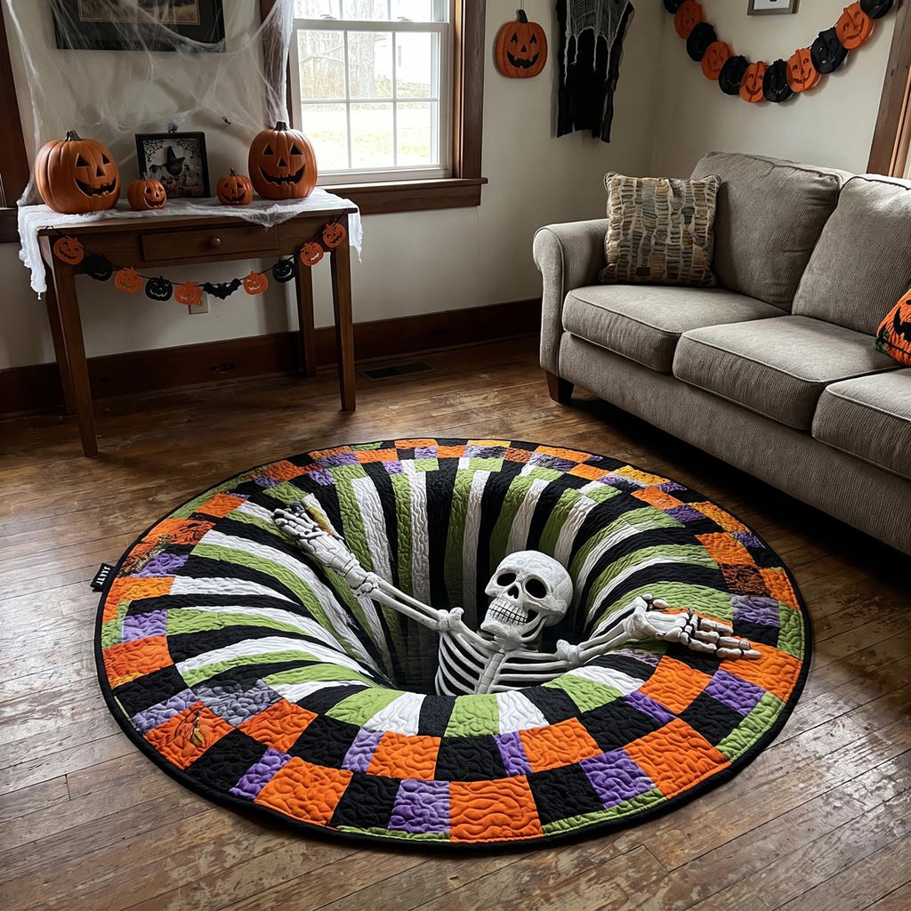 Spooky Skeleton Halloween Floor Rug – Creepy Halloween Home Decor 🎃