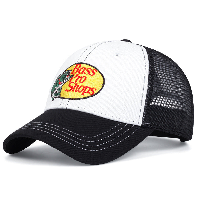 Vintage Fishing Trucker Hat, Mesh Outdoor Cap