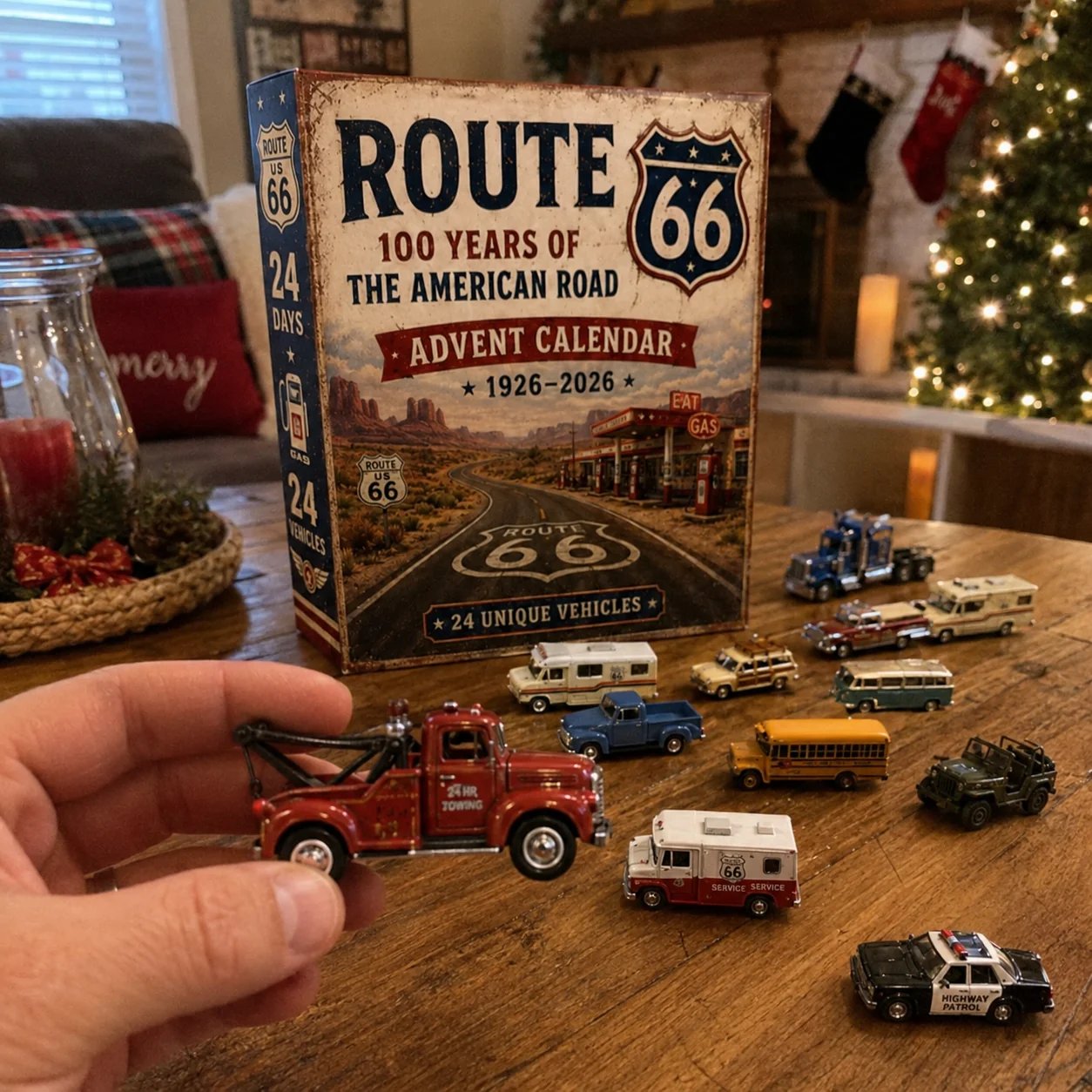 Route 66 Centennial Advent Calendar – 24 Days of American Road Legends | 1926–2026 Collector's Edition
