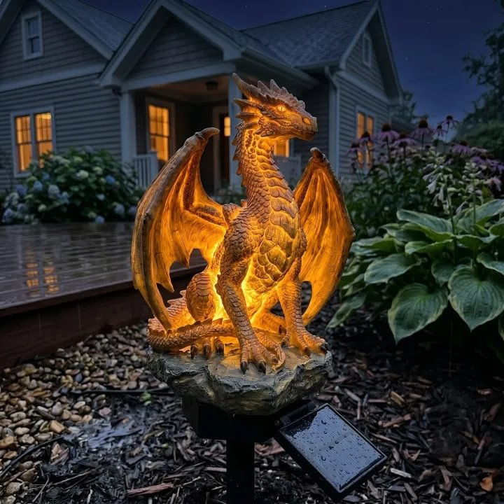 🐉 Dragon Legacy Golden Ember Edition Solar Garden Light