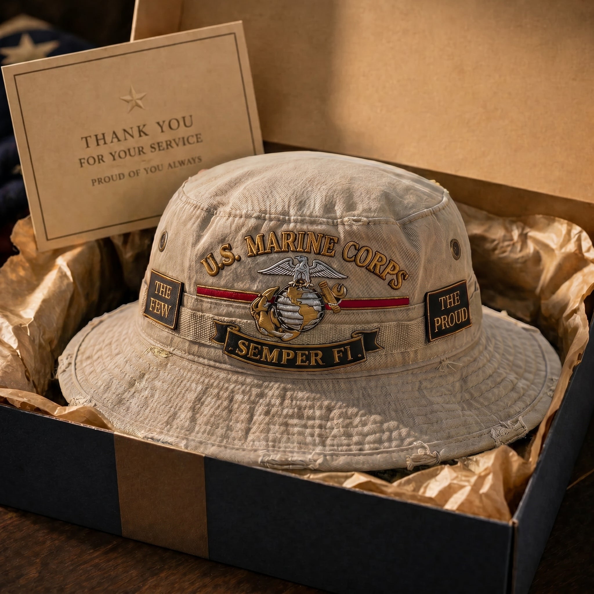 Veteran‘s Day Best Gift - U.S. Marine Corps “Semper Fi” Boonie Hat