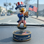 America 250th Anniversary Patriotic Eagle Bobblehead – Car Dashboard Decor