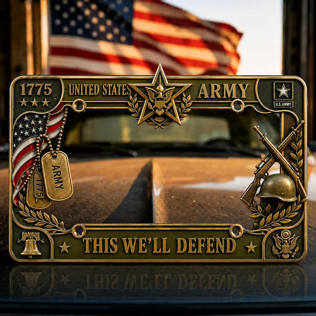 Military Branch Tribute License Plate Frame Collection
