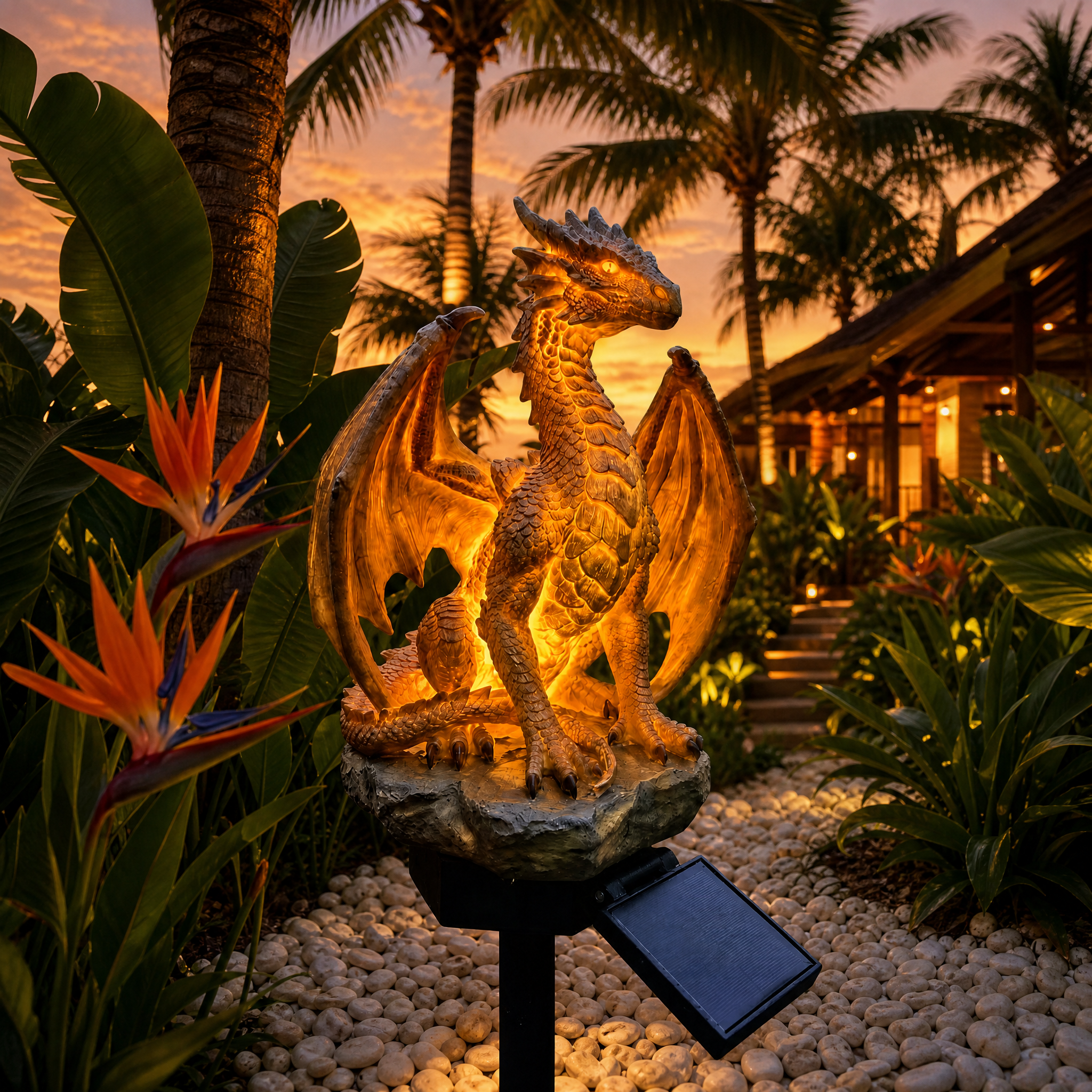🐉 Dragon Legacy Golden Ember Edition Solar Garden Light