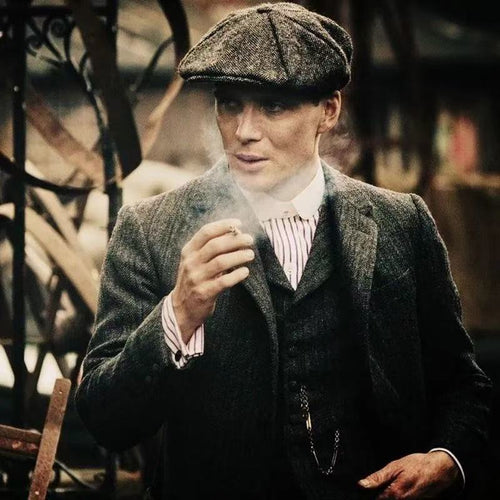 Thomas Shelby Peaky Blinders Immortal Black Tweed Newsboy Cap