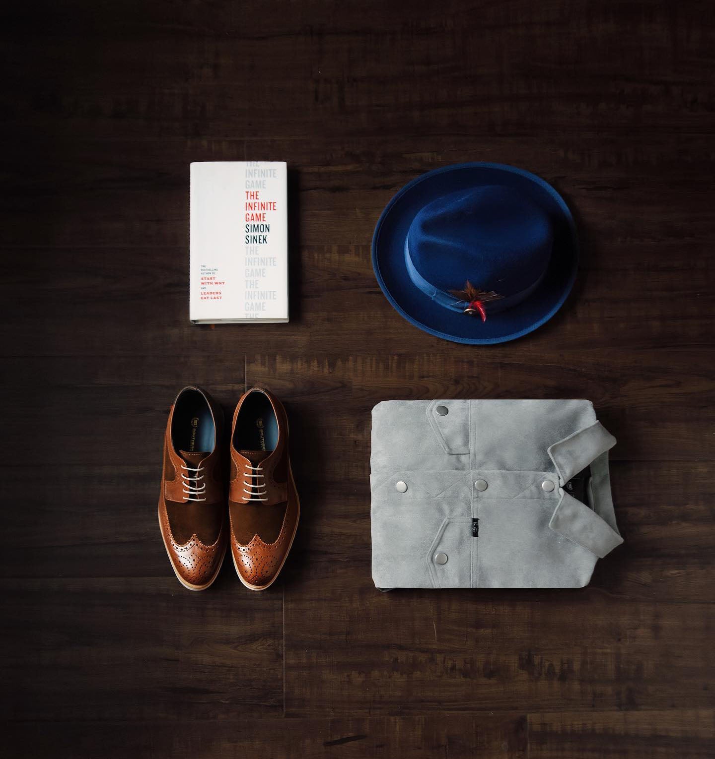 Trilby Fedora – Navy [Fast shipping and box packing]