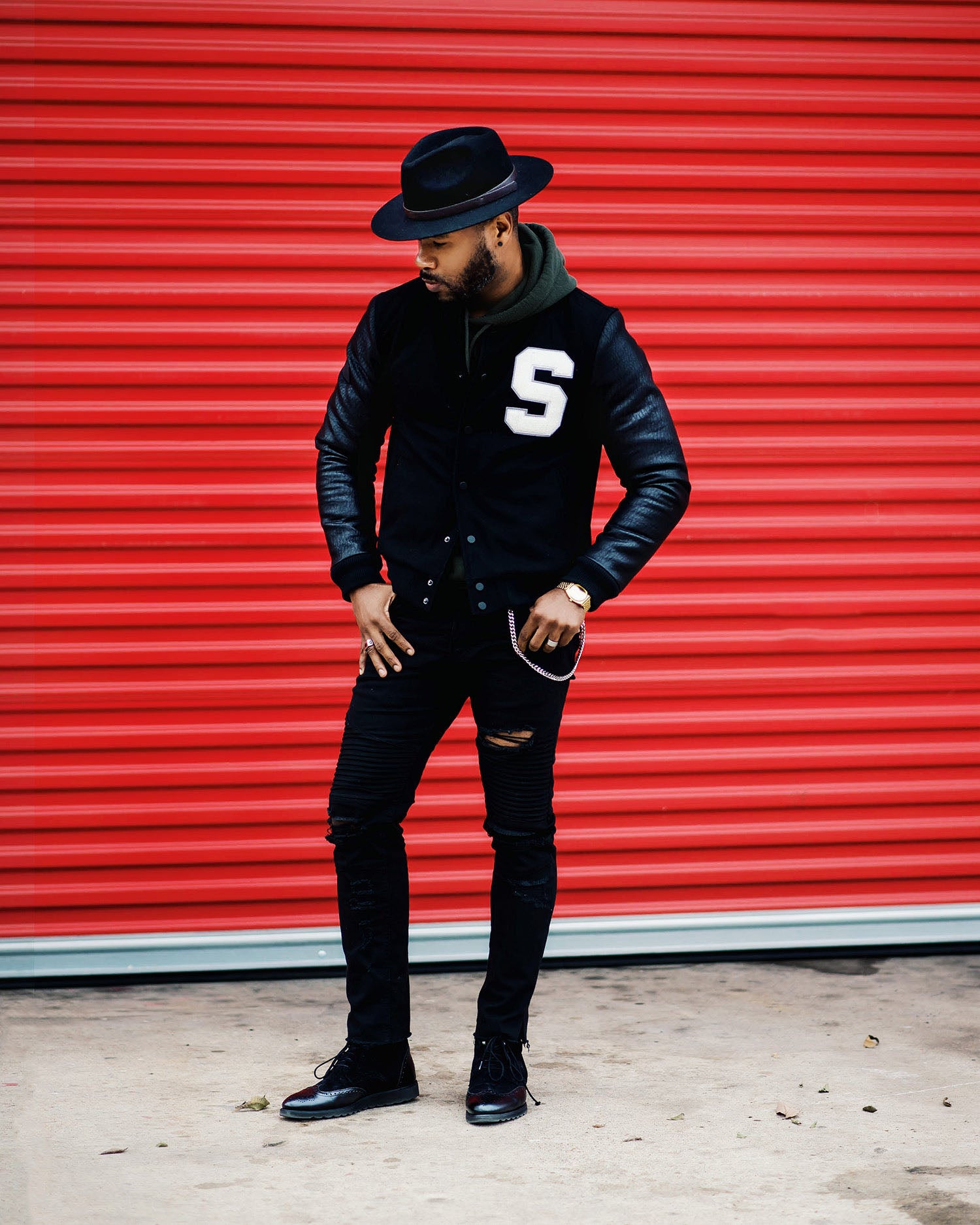 Geoffery Fedora – Black [Fast shipping and box packing]