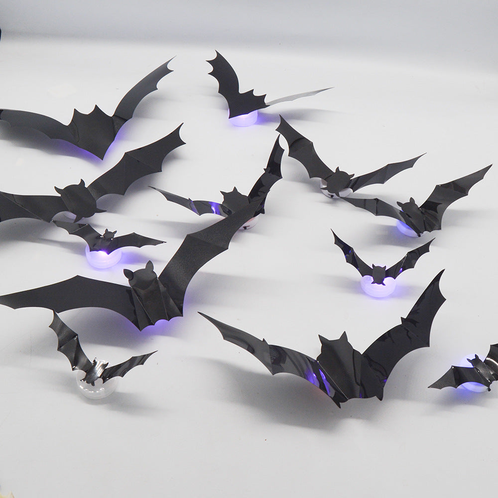 Halloween LED Bat Lights – Glowing Hanging Bats for Party & Yard Decor