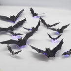 Halloween LED Bat Lights – Glowing Hanging Bats for Party & Yard Decor