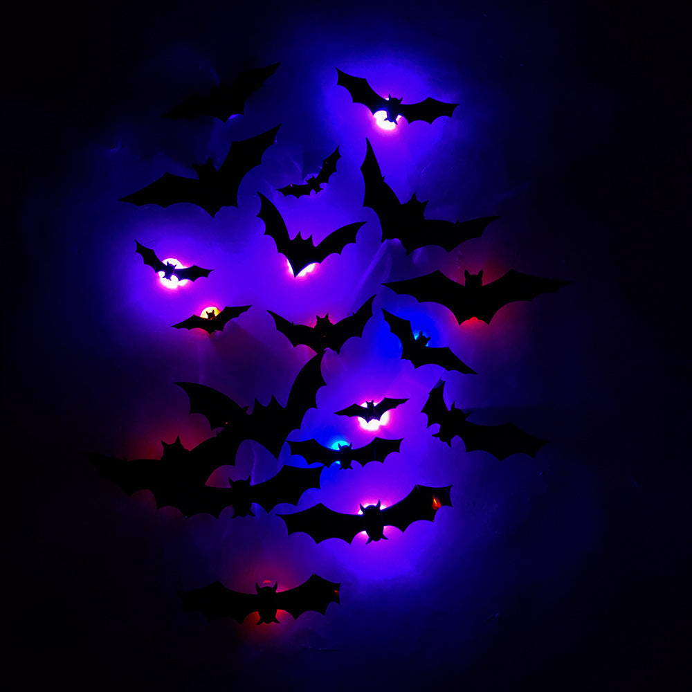 Halloween LED Bat Lights – Glowing Hanging Bats for Party & Yard Decor