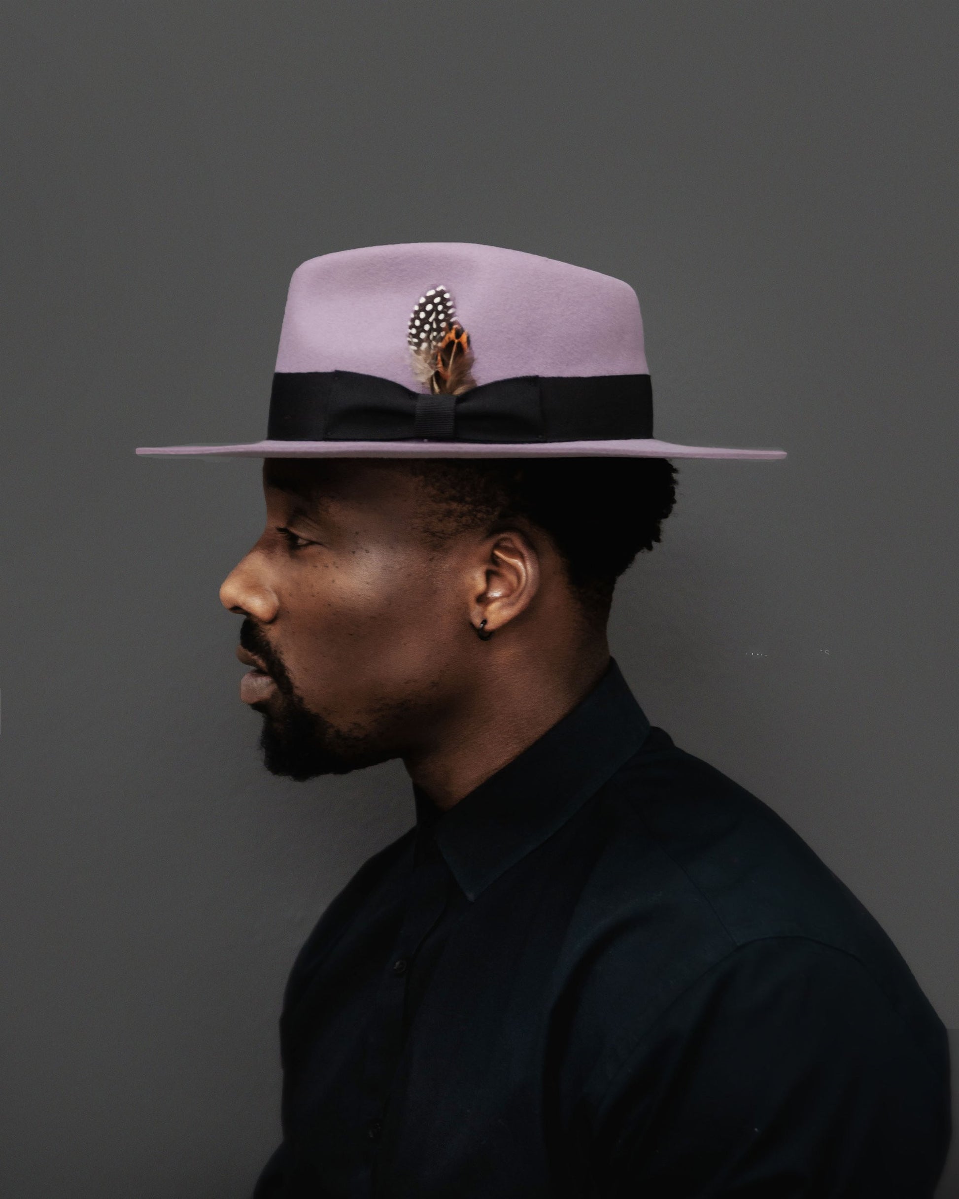 Ferguson Fedora - Lavender+Black[Fast shipping and box packing]
